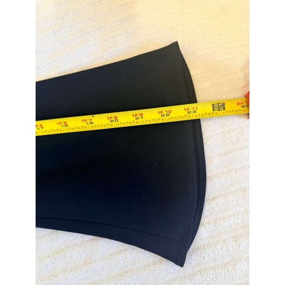 Lafayette 148 New York Pleated A-Line Black MIDI Dress Size M Classic Minimalist - Picture 14 of 16